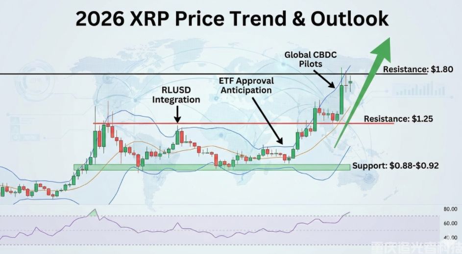 2026年瑞波幣（XRP）價格走勢深度剖析：機構增持與RLUSD落地后的行情前瞻