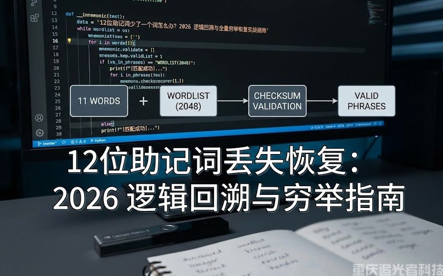 12位助記詞少了一個詞怎么辦？2026 邏輯回溯與全量窮舉恢復實戰