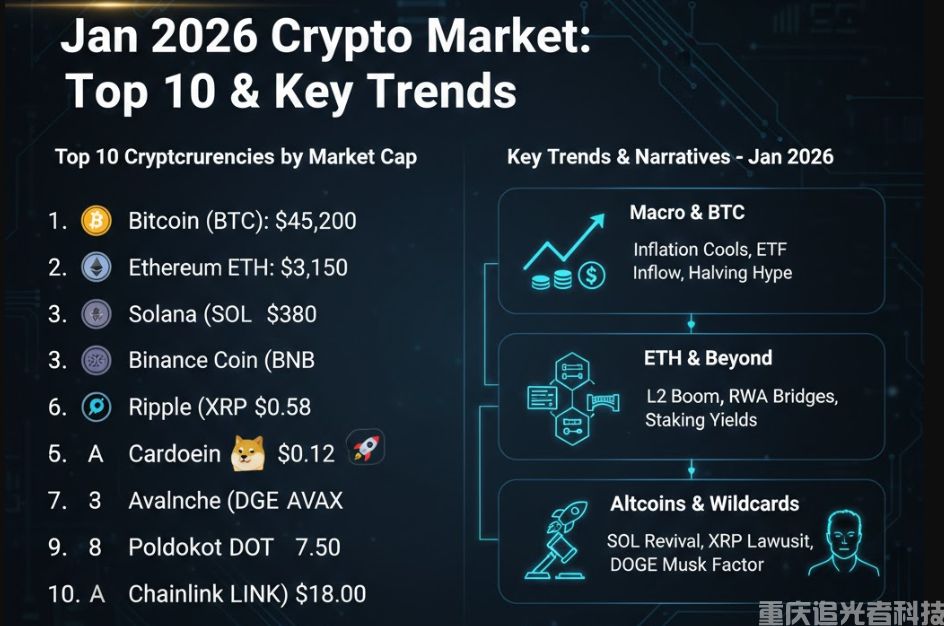 2026年1月加密貨幣10大排行榜深度解析：牛市序曲，還是泡沫前奏？