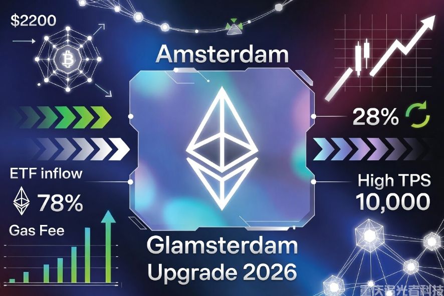 2026以太坊最新動態：Glamsterdam硬分叉蓄勢待發，Layer1擴容+ETF流入雙輪驅動價格反彈